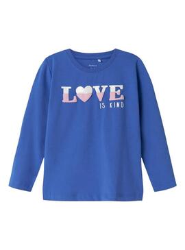 Maglietta Name It Lira blu Love per bambina