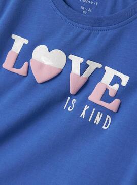 Maglietta Name It Lira blu Love per bambina