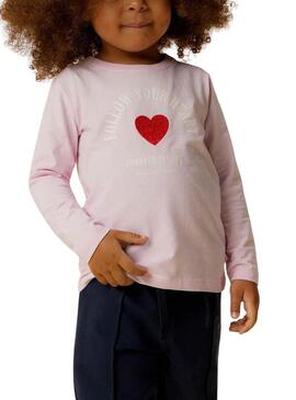 Maglietta Name It Lira rosa cuore per bambina