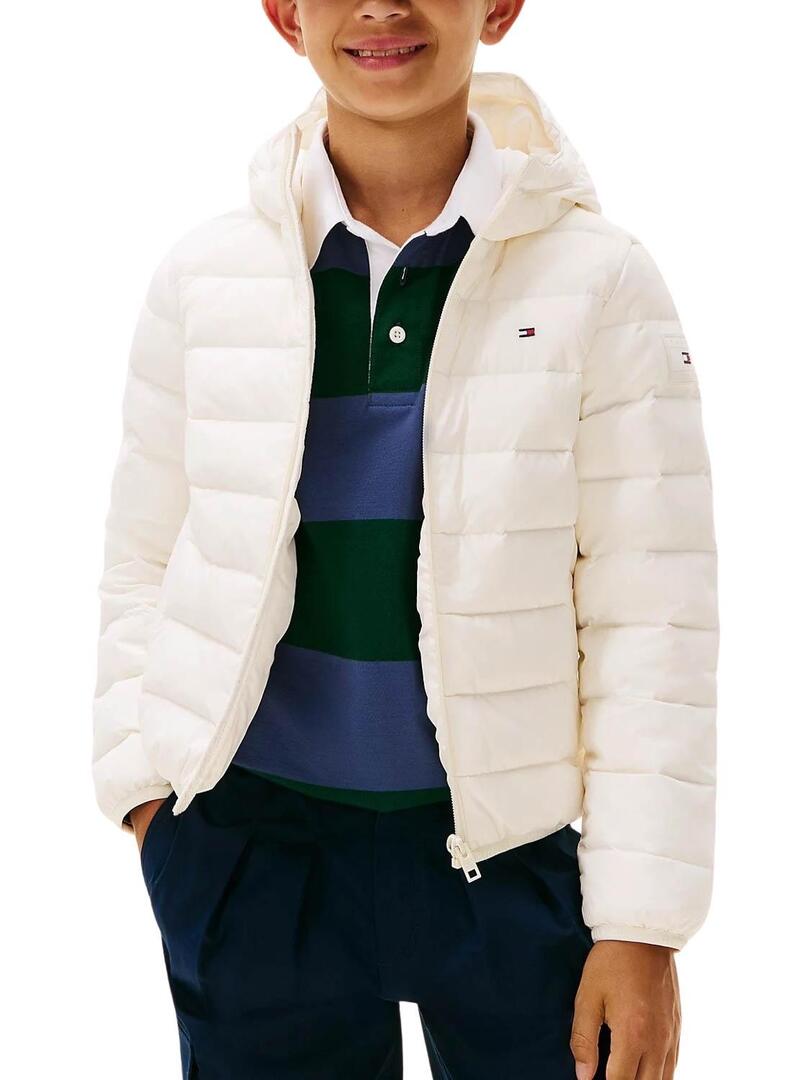 Cappotto Imbottito Tommy Hilfiger beige per bambini.