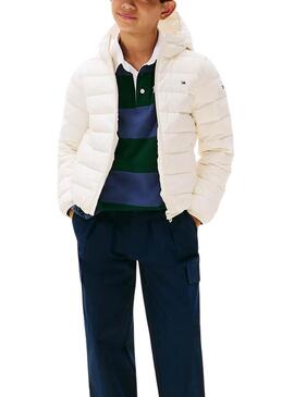 Cappotto Imbottito Tommy Hilfiger beige per bambini.