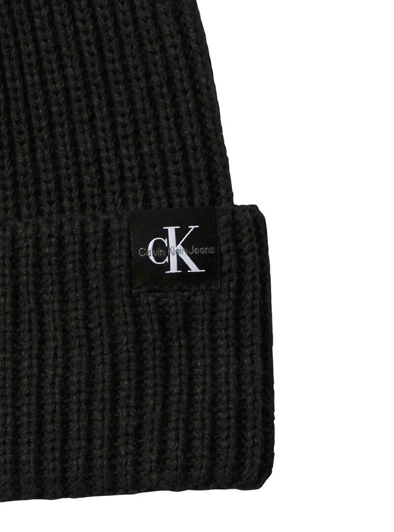 Cuffia e sciarpa Calvin Klein nera per bambini