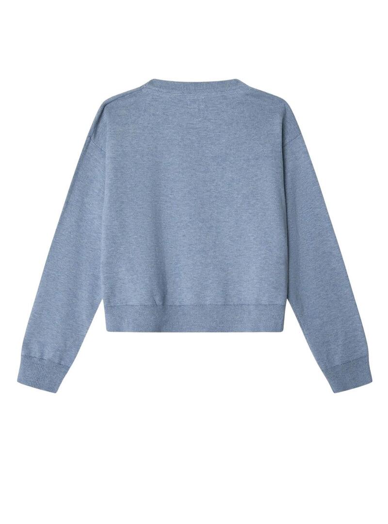 Maglia Pepe Jeans Bayla blu con logo per ragazza
