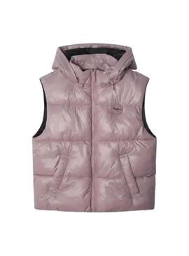 Gilet Pepe Jeans trapuntato Essie rosa per bambina