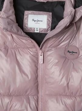 Gilet Pepe Jeans trapuntato Essie rosa per bambina