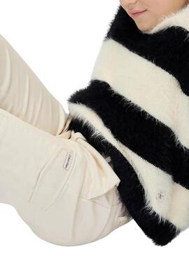 Pantaloni cargo a zampa Calvin Klein beige per ragazze