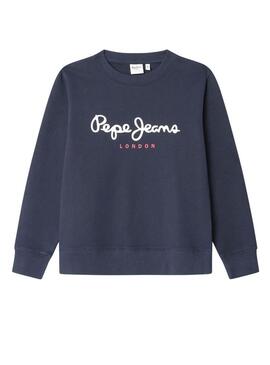 Felpa Pepe Jeans Art Crew blu marino per bambino