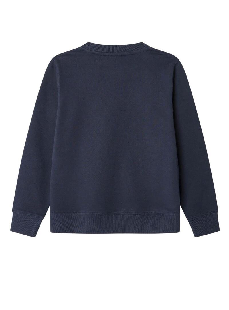 Felpa Pepe Jeans Art Crew blu marino per bambino