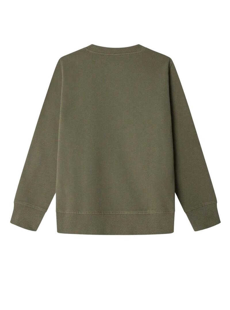 Felpa Pepe Jeans Art Crew verde per bambino
