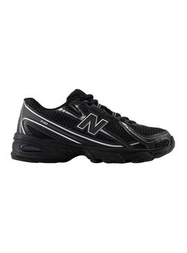 Scarpe New Balance 740 nere per bambini.