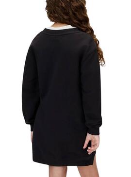 Abito Calvin Klein Towling Monogram nero bambina