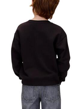 Felpa Calvin Klein con logo foto nero bambino