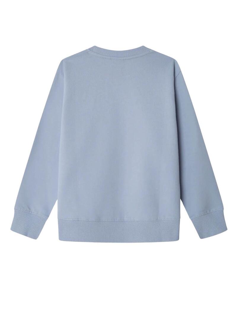 Felpa Pepe Jeans Art Crew blu per bambino