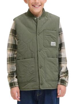 Giacca a vento imbottita verde per bambino Jack and Jones Hero