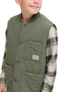Giacca a vento imbottita verde per bambino Jack and Jones Hero