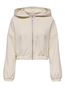 Felpa Only Scarlett beige per donna