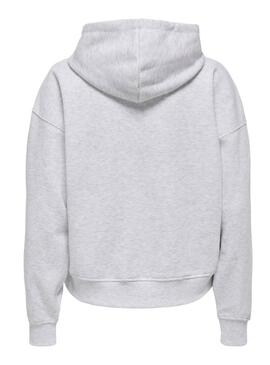 Felpa con cappuccio Only Best grigia per donna