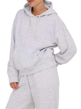 Felpa con cappuccio Only Best grigia per donna