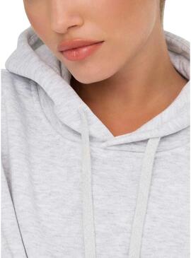 Felpa con cappuccio Only Best grigia per donna
