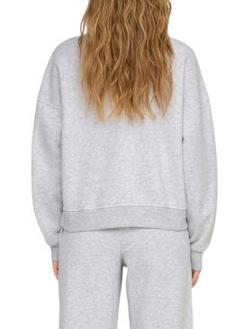 Felpa Only Best grigia per donna