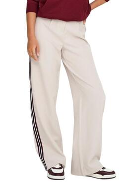 Pantaloni Only Mellie beige per donna