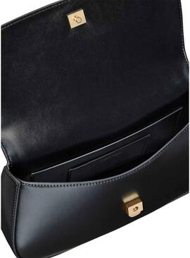 Borsa Calvin Klein Jeans con catena CK nera per donna