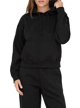 Felpa con cappuccio Only Best Hood nera da donna