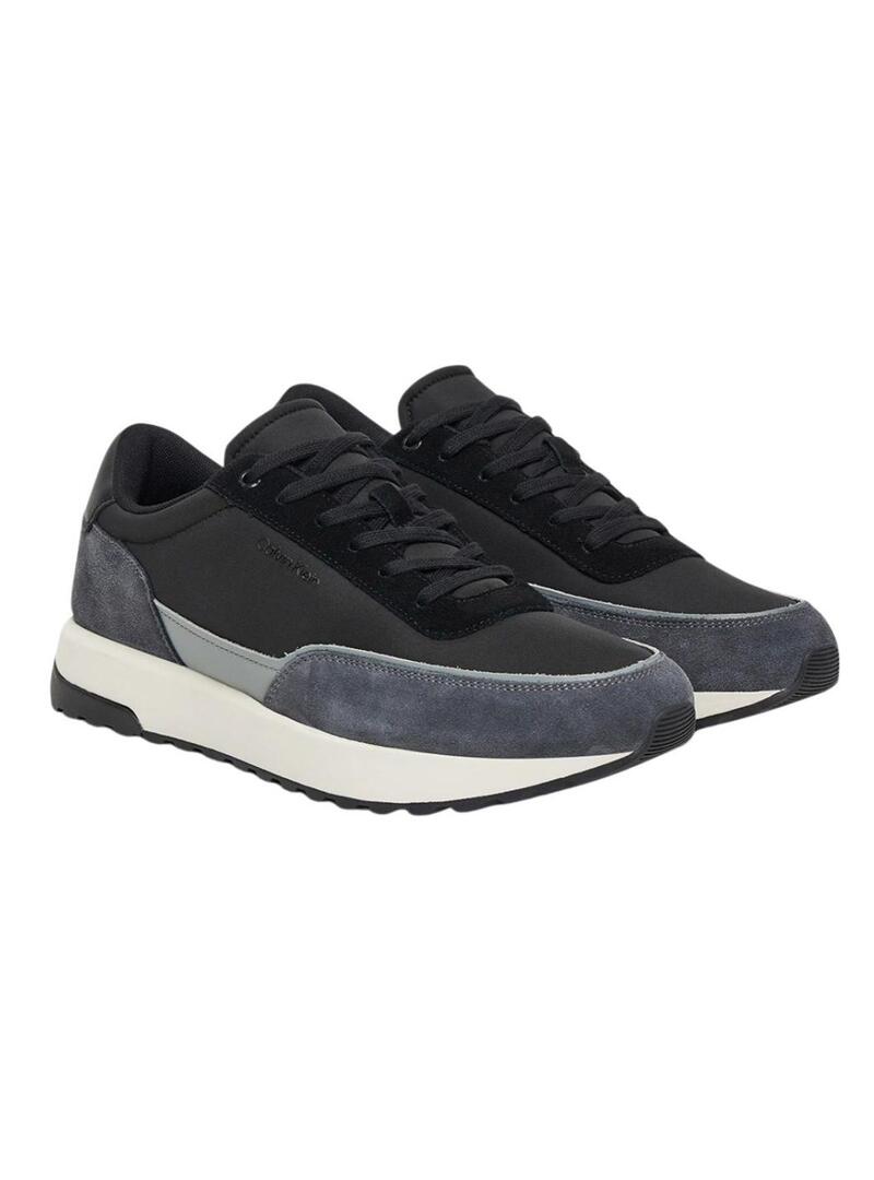 Sneakers Calvin Klein Low Top Lace nere per uomo.