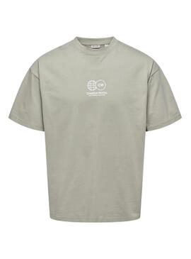 Maglietta Only and Sons Parker verde per uomo