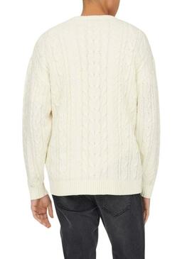 Maglia Only and Sons Mack beige per uomo