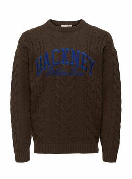 Maglia Only and Sons Mack marrone per uomo
