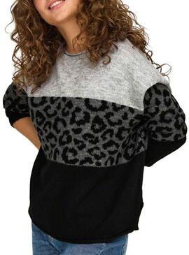 Maglia Only Jade stampa animale nera per donna