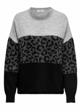 Maglia Only Jade stampa animale nera per donna