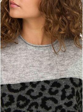 Maglia Only Jade stampa animale nera per donna