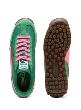 Sneakers Puma Easy Rider Vintage verde e rosa per donna.