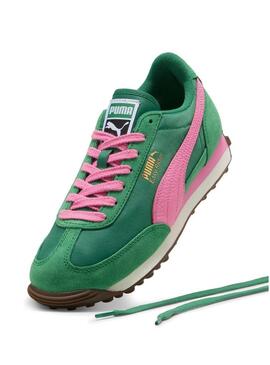 Sneakers Puma Easy Rider Vintage verde e rosa per donna.