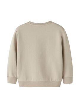 Felpa Name It Island Fossi beige per bambino