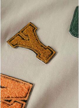 Felpa Name It Island Fossi beige per bambino