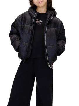 Maglietta Calvin Klein con logo Script nera per bambina.