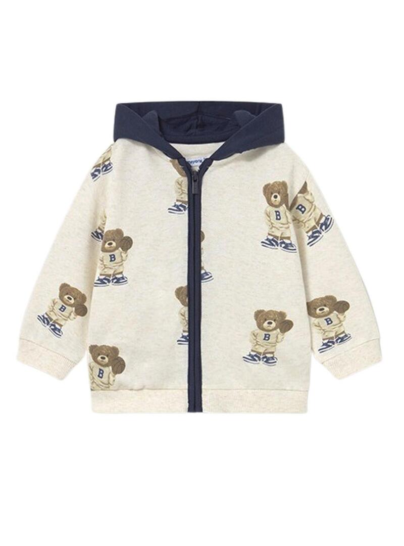 Tuta Mayoral 2 pantaloni stampati blu baby