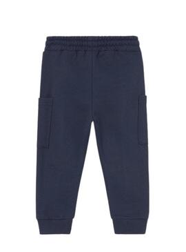 Tuta Mayoral 2 pantaloni stampati blu baby