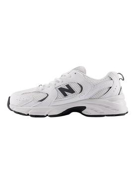 Sneakers New Balance per bambini 530 bianche e nere