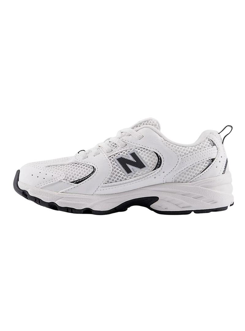 Scarpe New Balance 530 bianche e nere per bambini