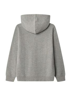 Felpa Pepe Jeans Art con cappuccio grigio bambino