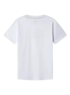 Maglietta Pepe Jeans New Art logo bianco per bambino