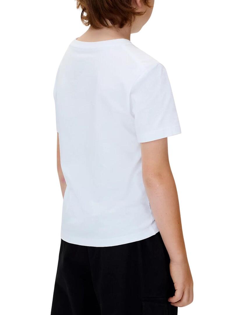 Maglietta Calvin Klein Monogram bianca per bambino