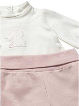 Tuta in pile Mayoral 3 pezzi rosa per bambini.