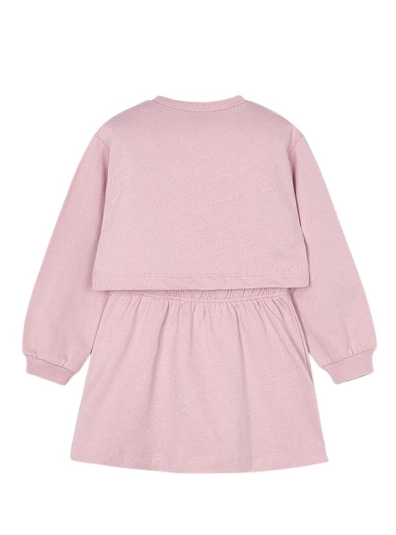 Abito Myoral con felpa rosa per bambina.
