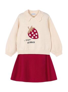 Set Mayoral gonna e maglione jacquard per ragazza