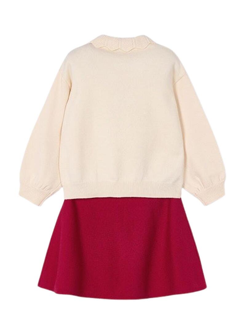 Set Mayoral gonna e maglione jacquard per ragazza